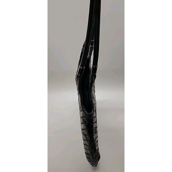 JUDITH LEIBER 80s Vtg ShoulderBag Leather Patchwork Brown Black Gold Accent RARE - Picture 6 of 16